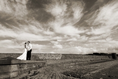 bride groom shot big sky